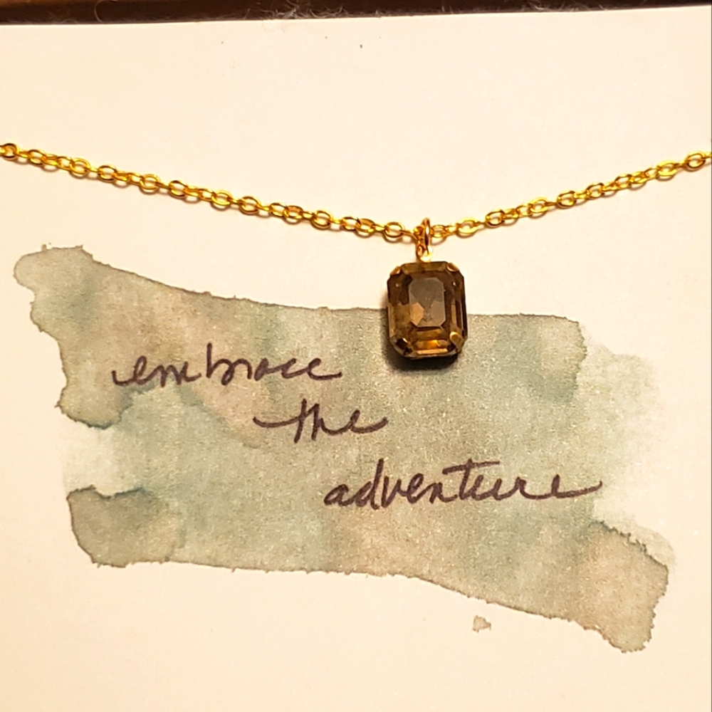 Inspirational Embrace the Adventure Necklace